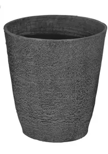 Kunststof pot rond asch stone - M