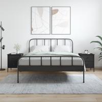 Nachtkastjes 2 st 40x42x50 cm bewerkt hout zwart