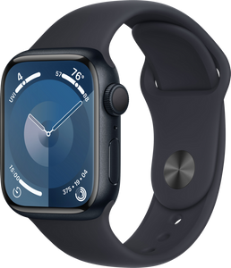 Apple Watch Series 9 41 mm Digitaal 352 x 430 Pixels Touchscreen Zwart Wifi GPS