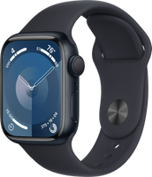 Apple Watch Series 9 41 mm Digitaal 352 x 430 Pixels Touchscreen Zwart Wifi GPS - thumbnail