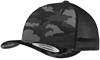 Flexfit FX6606C Camo Trucker Cap - Dark Camo/Black - One Size