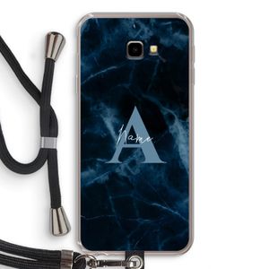 Midnight Marble: Samsung Galaxy J4 Plus Transparant Hoesje met koord