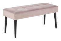 Bendt Halbankje 'Kiara' 95cm, Velvet, kleur Dusty Rose