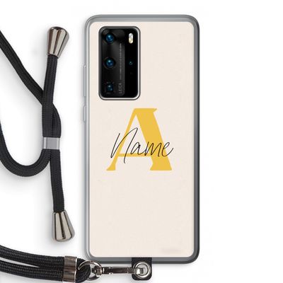 Amber Script: Huawei P40 Pro Transparant Hoesje met koord
