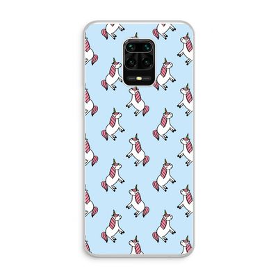 Eenhoorns overal: Xiaomi Redmi Note 10 Lite Transparant Hoesje