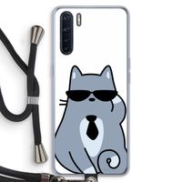Cool cat: Oppo A91 Transparant Hoesje met koord