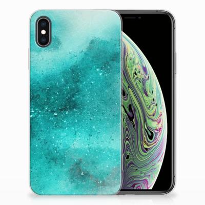 Smartphone hoesje Apple iPhone Xs Max Painting Blue Smartphone hoesje Apple iPhone Xs Max Painting Blue