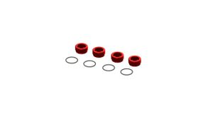 Arrma - Aluminum Front Hub Nut (Red) (4Pcs Inc, O-Rings) (ARA320467)