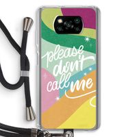 Don't call: Xiaomi Poco X3 Pro Transparant Hoesje met koord