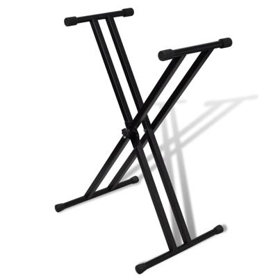 VidaXL Verstelbare keyboardstandaard dubbel x-frame