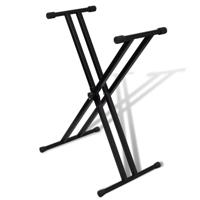 VidaXL Verstelbare keyboardstandaard dubbel x-frame