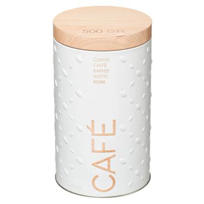 5Five Koffie voorraadbus/bewaarblik - metaal - 19 x 11 cm - 500 gram
