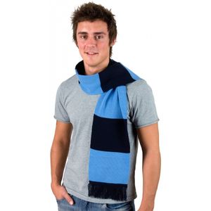Gestreepte sjaal navy met lichtblauw   -