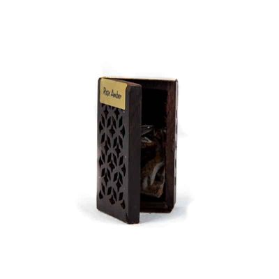 Wierookhars Rose-Amber in Houten Doosje