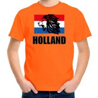 Oranje t-shirt Holland met leeuw voor kinderen - Holland / Nederland supporter shirt EK/ WK - thumbnail