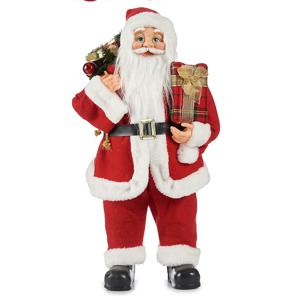 Kerstman decoratie pop - L35 x B26 x H60 cm - polyester - staand - kerst figuur - beeld