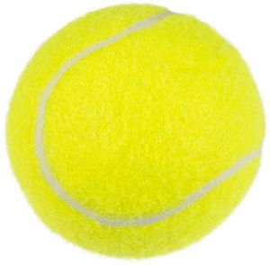 Hondenspeelgoed tennisbal geel 6 cm display - Flamingo