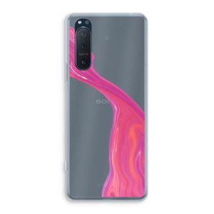 Paarse stroom: Sony Xperia 5 II Transparant Hoesje