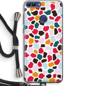 Colored Giraffe: Huawei P Smart (2018) Transparant Hoesje met koord