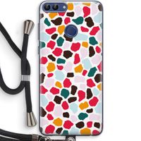 Colored Giraffe: Huawei P Smart (2018) Transparant Hoesje met koord