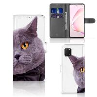Samsung Note 10 Lite | Telefoonhoesje | Met pasjeshouder | Kat
