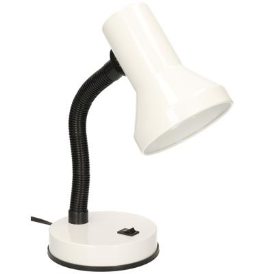 Gerimport Bureaulamp - wit - 13 x 10 x 30 cm - Buigbare leeslampen/ tafellampen