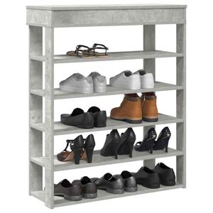VidaXL Schoenenrek 80x30x98 cm bewerkt hout betongrijs