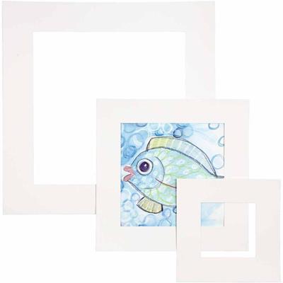 Creativ Company Passepartout lijsten, dikte 0,4 mm, 270 gr, wit, 75 stuk/ 1 doos