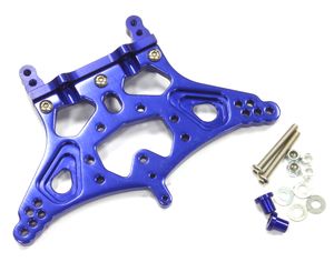 Integy Alloy Rear Shock Tower, Blue - Traxxas Rustler