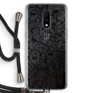 Vexx Black City : OnePlus 7 Transparant Hoesje met koord