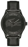 Lacoste horlogeband 2000823 / LC-74-3-34-2475S Leder Zwart 20mm + zwart stiksel