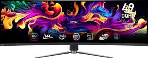 MSI MPG 491CQP QD-OLED computer monitor 124,5 cm (49") 5120 x 1440 Pixels DQHD QDOLED Zwart