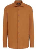 Zegna chemise Cashco en cachemire mélangé - Orange