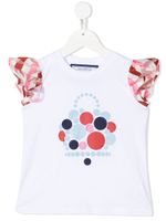 Simonetta t-shirt à carreaux vichy - Blanc - thumbnail