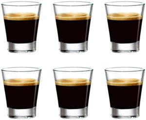 Bormioli Rocco Espresso glazen Caffeino 85 ml - 6 stuks