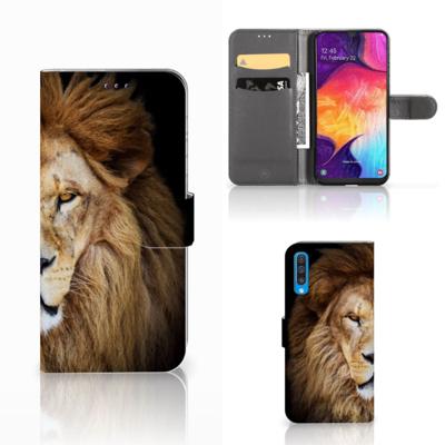 Samsung Galaxy A50 | Telefoonhoesje | Met pasjeshouder | Leeuw