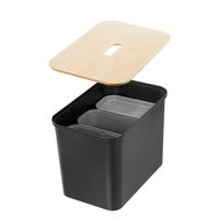 SmartStore - Collect Opbergbox 76 liter Set voor Afvalscheiden Box, Verdelers en Deksel - Polypropyleen - Zwart - thumbnail