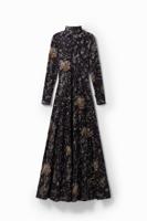 Lange fluwelen jurk Elysia - BLACK - M