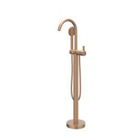 Badmengkraan IVY Pact Vrijstaand Met Draaibare Uitloop Slang 150 cm En Satin Handdouche Geborsteld Mat Koper PVD