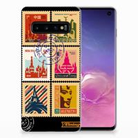 Samsung Galaxy S10 | Silliconen Back Cover | Postzegels