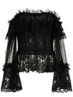 Zuhair Murad blouse péplum à épaules dénudées - Noir - thumbnail