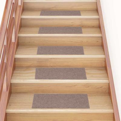 VidaXL Trapmatten zelfklevend 15 stuks 60x25 cm lichtbruin rechthoekig