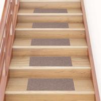 VidaXL Trapmatten zelfklevend 15 stuks 60x25 cm lichtbruin rechthoekig
