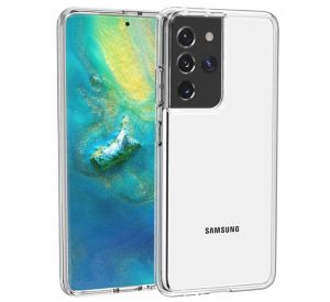 Casecentive Shockproof case Samsung Galaxy S21 Ultra transparant - 8720153793162