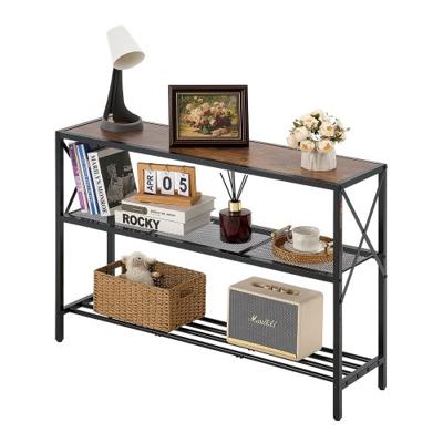VEVOR Smalle consoletafel, entreetafel, 3-laags bijzettafel, woonkamer