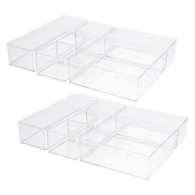 2x stuks make-up organizer voor in de la 6-vaks van 30 x 22,5 x 5 cm