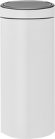 Brabantia Touch Bin, 30L Rond Kunststof, Roestvrijstaal Wit - thumbnail