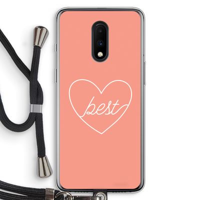 Best heart: OnePlus 7 Transparant Hoesje met koord
