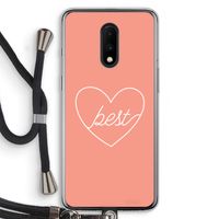Best heart: OnePlus 7 Transparant Hoesje met koord