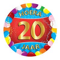 Bierviltjes 20 jaar - 25x stuks - multicolor - verjaardag/feest - feestartikelen
